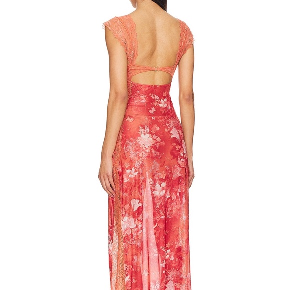 Free People Suddenly Fine Maxi Apricot Combo - Picture 4 of 6